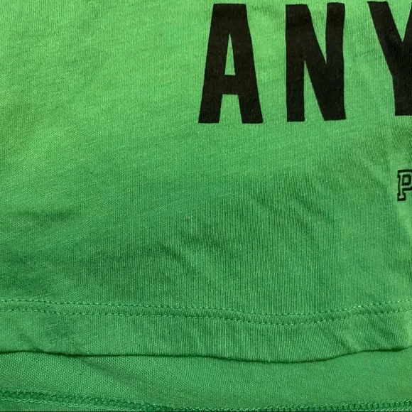Victoria’s Secret PINK Irish Kiss Green Sleeveless Athletic Workout Y2K Top - Picture 3 of 10
